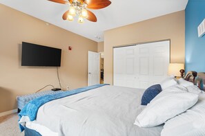 3 bedrooms, iron/ironing board, travel cot, WiFi