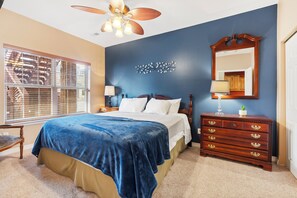 Bedroom 3, with king bed and TV