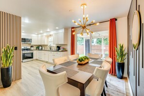 Fridge, microwave, stovetop, dishwasher - Loveland Retreat Near Dtwn w/ Outdoor Dining! (Loveland)