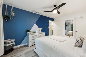 2 chambres, fer et planche Ă repasser, Wi-Fi, draps fournis