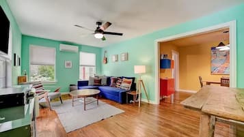 Smart TV, books, music library, printers