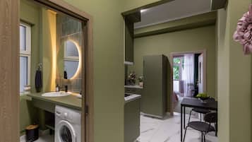 Comfort-íbúð - 1 meðalstórt tvíbreitt rúm - reyklaust - svalir | Baðherbergi