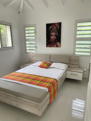 2 bedrooms, iron/ironing board, WiFi, bed sheets