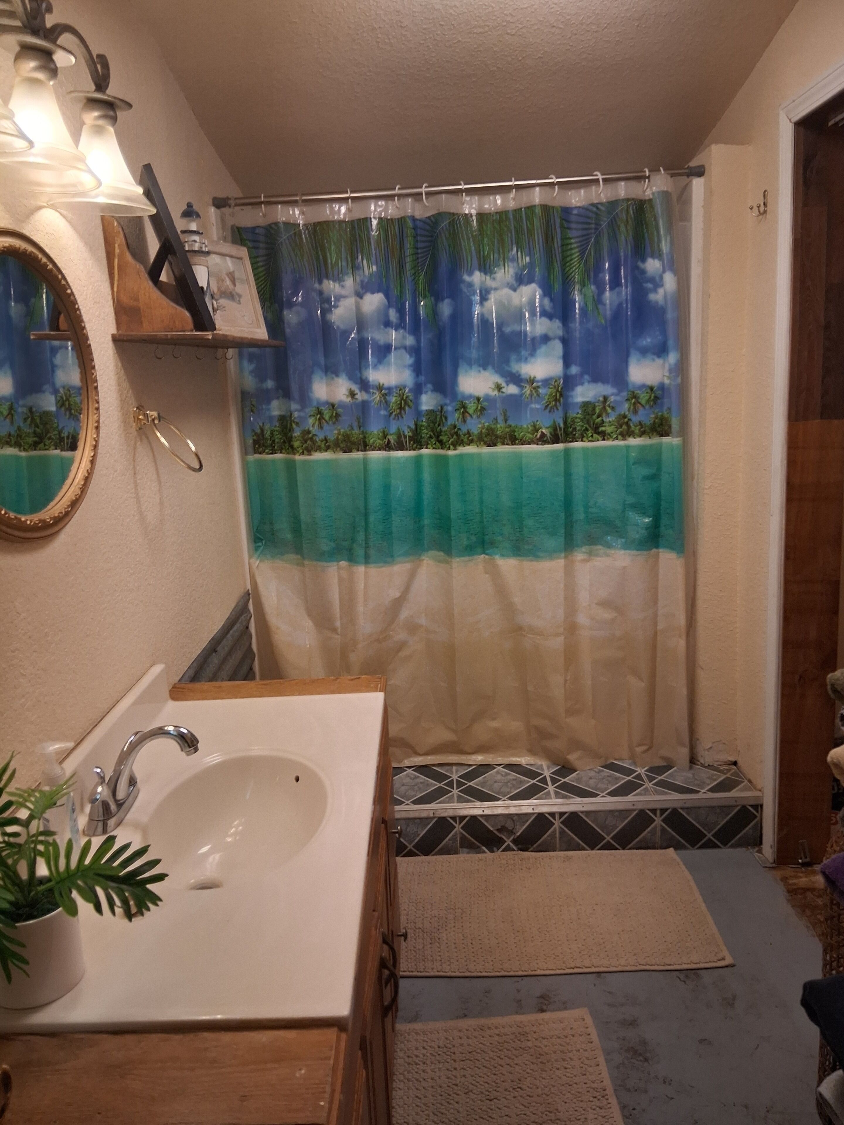 Hair dryer, towels, toilet paper
