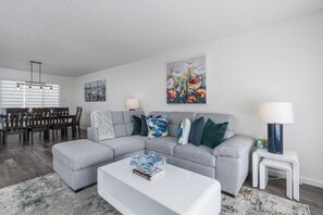 Smart TV, fireplace, video games, books