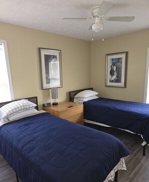 2 bedrooms, iron/ironing board, WiFi, bed sheets