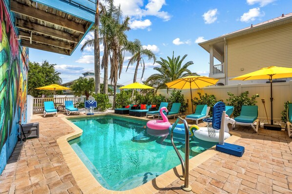 A heated pool
