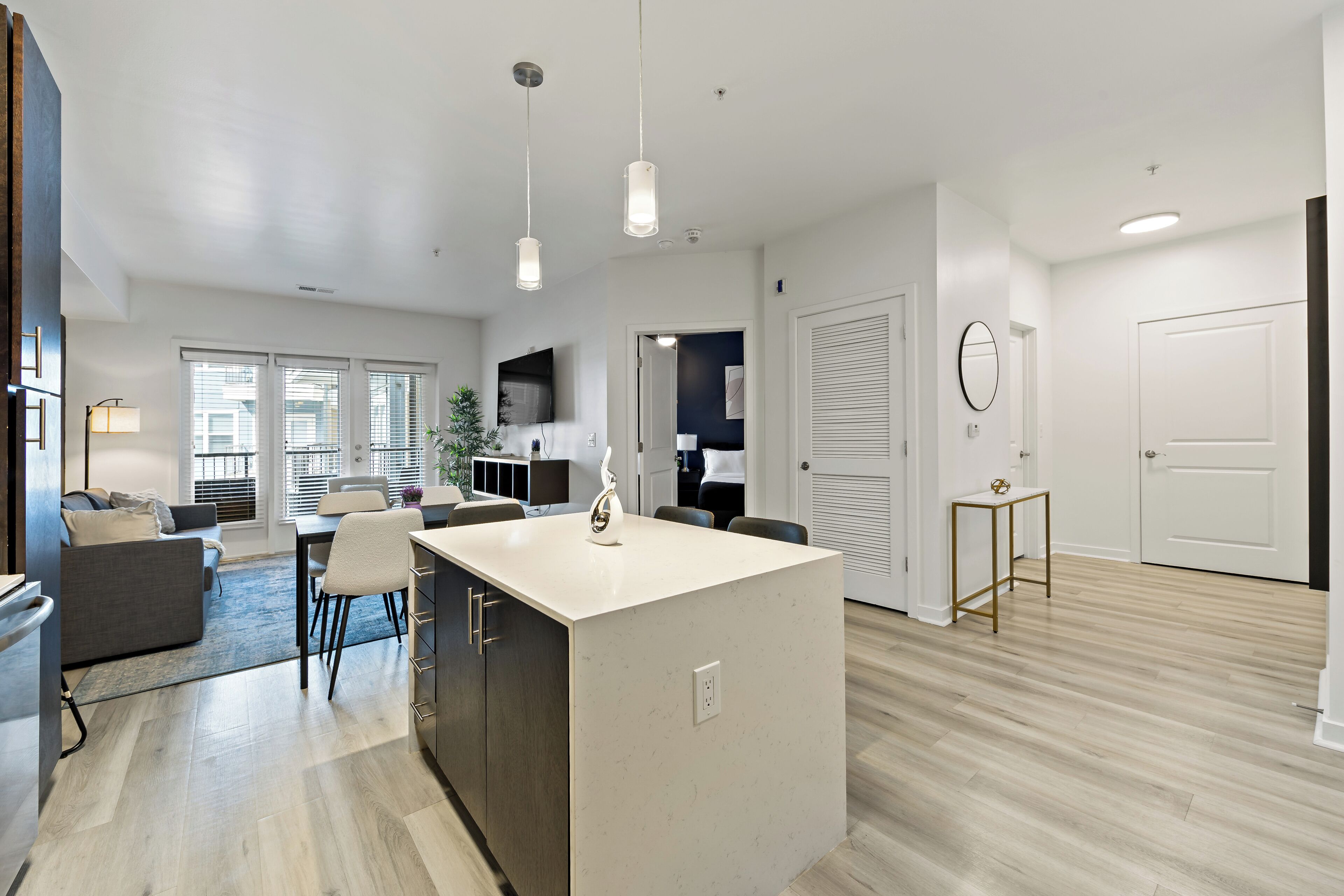 Deluxe Apartment, 1 Bedroom, Non Smoking, Balcony | Living area | 55-inch Smart TV with digital channels