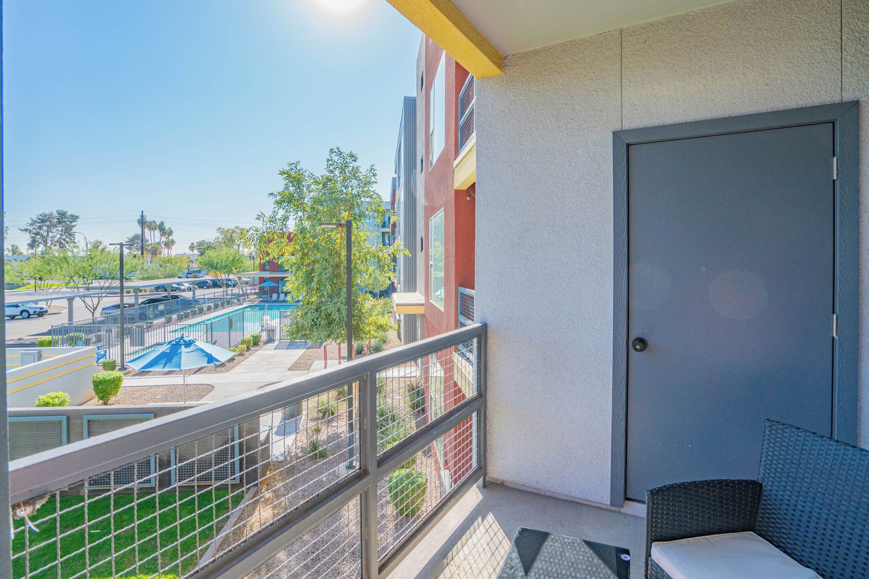 高级公寓, 2 间卧室, 阳台 | 阳台景观