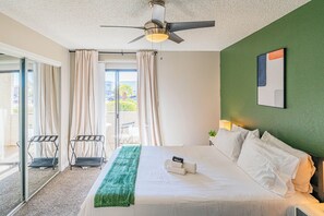 Apartamento executivo, 2 quartos, para não fumantes, cozinha | 2 quartos, escrivaninha, espaço de trabalho para notebook