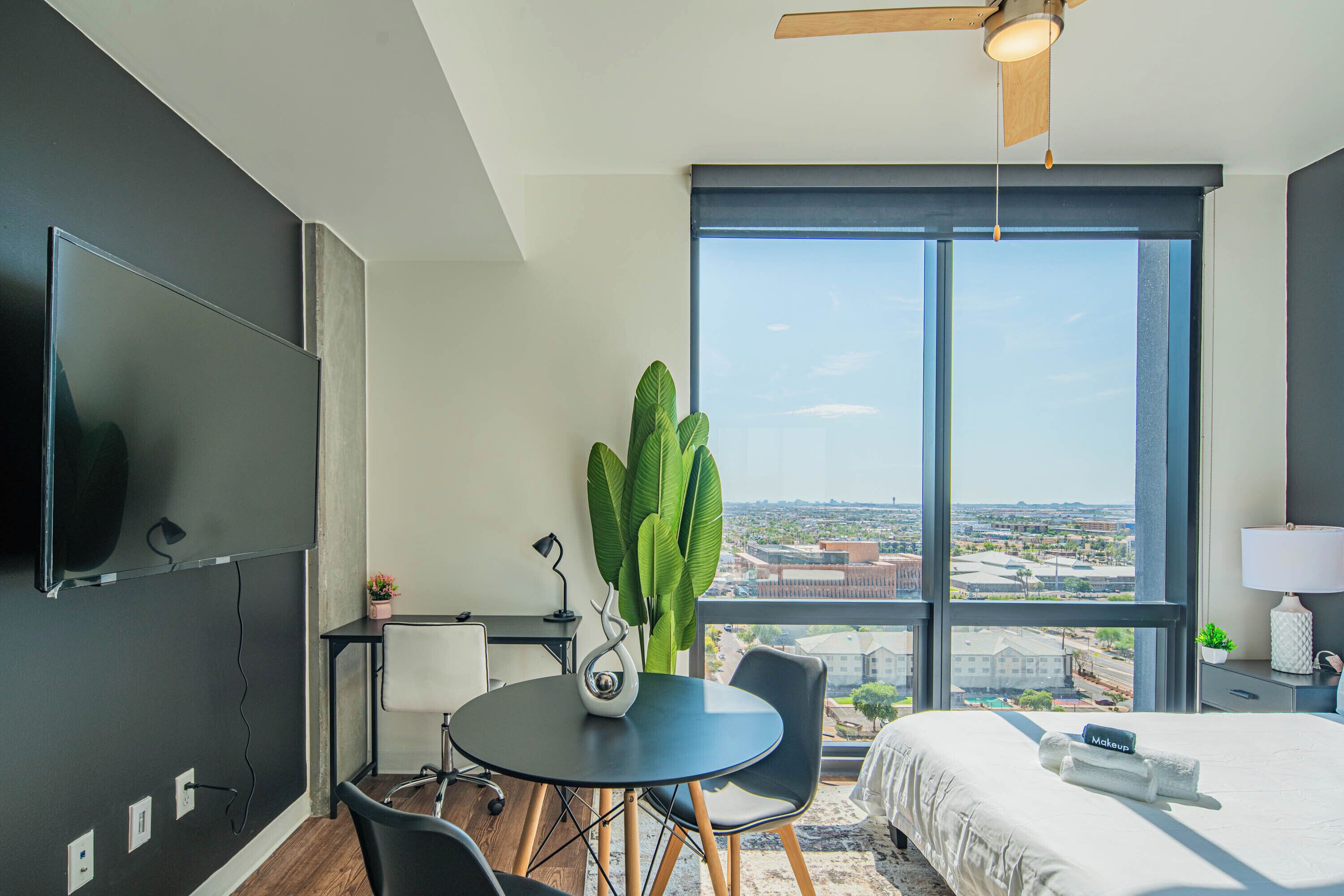 Superior Studio, 1 Queen Bed, Refrigerator, City View | Desk, laptop workspace, iron/ironing board, free WiFi