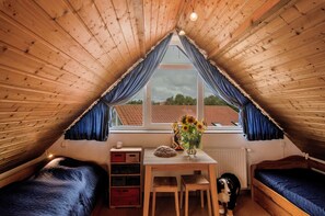 2 slaapkamers, een strijkplank/strijkijzer, gratis wifi, beddengoed