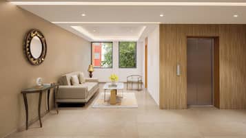 D-Luxe Queen Room with Balcony | In-room safe, desk, laptop workspace, blackout curtains
