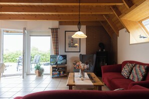 Una televisión, una chimenea, un reproductor de DVD