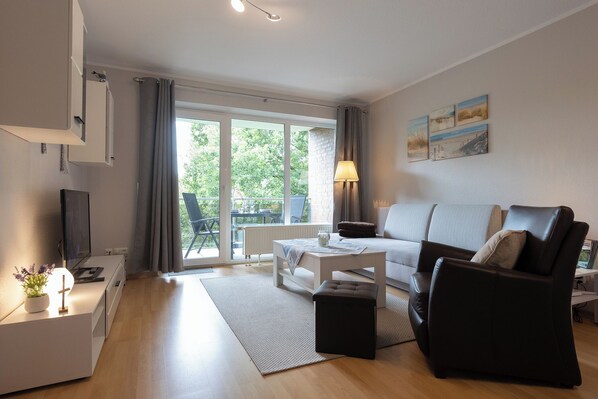 TV, DVD player, stereo