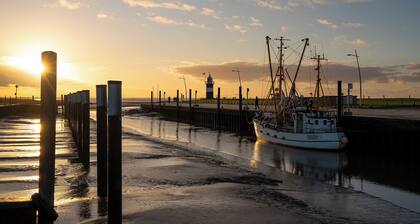 Ferienwohnung Deichläufer. Im Grünen und mit Terrasse.