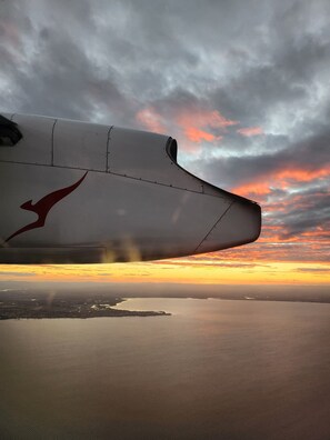 Shower, towels, soap, shampoo