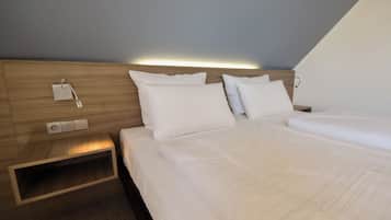 Desk, free WiFi, bed sheets