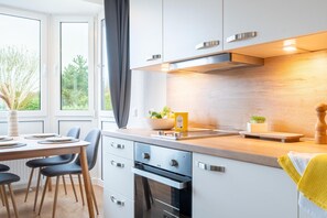 Fridge, oven, stovetop, dishwasher