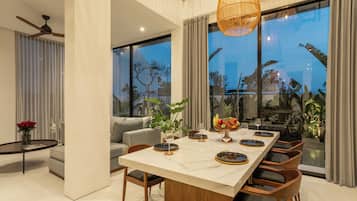 Opções para refeição no quarto