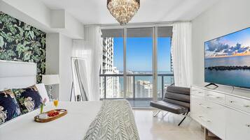 1 bedroom, iron/ironing board, travel crib, WiFi