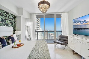 1 bedroom, iron/ironing board, travel crib, WiFi