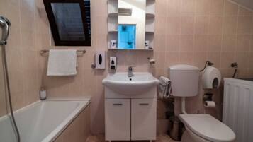 SĂšche-cheveux, serviettes fournies, savon, papier toilette