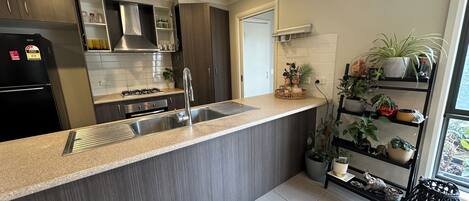 Mikrovågsugn, ugn, spishäll och diskmaskin