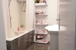 Hair dryer, towels