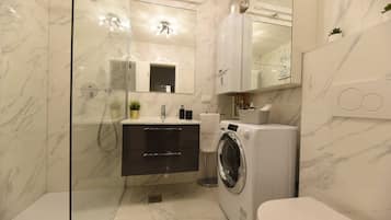 Shower, hair dryer