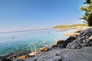 Vue sur la plage ou l’océan