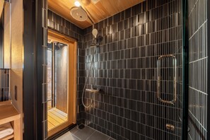 Villa, para no fumadores | Baño | Regadera, amenidades de baño gratuitas, secadora de cabello, bidet 