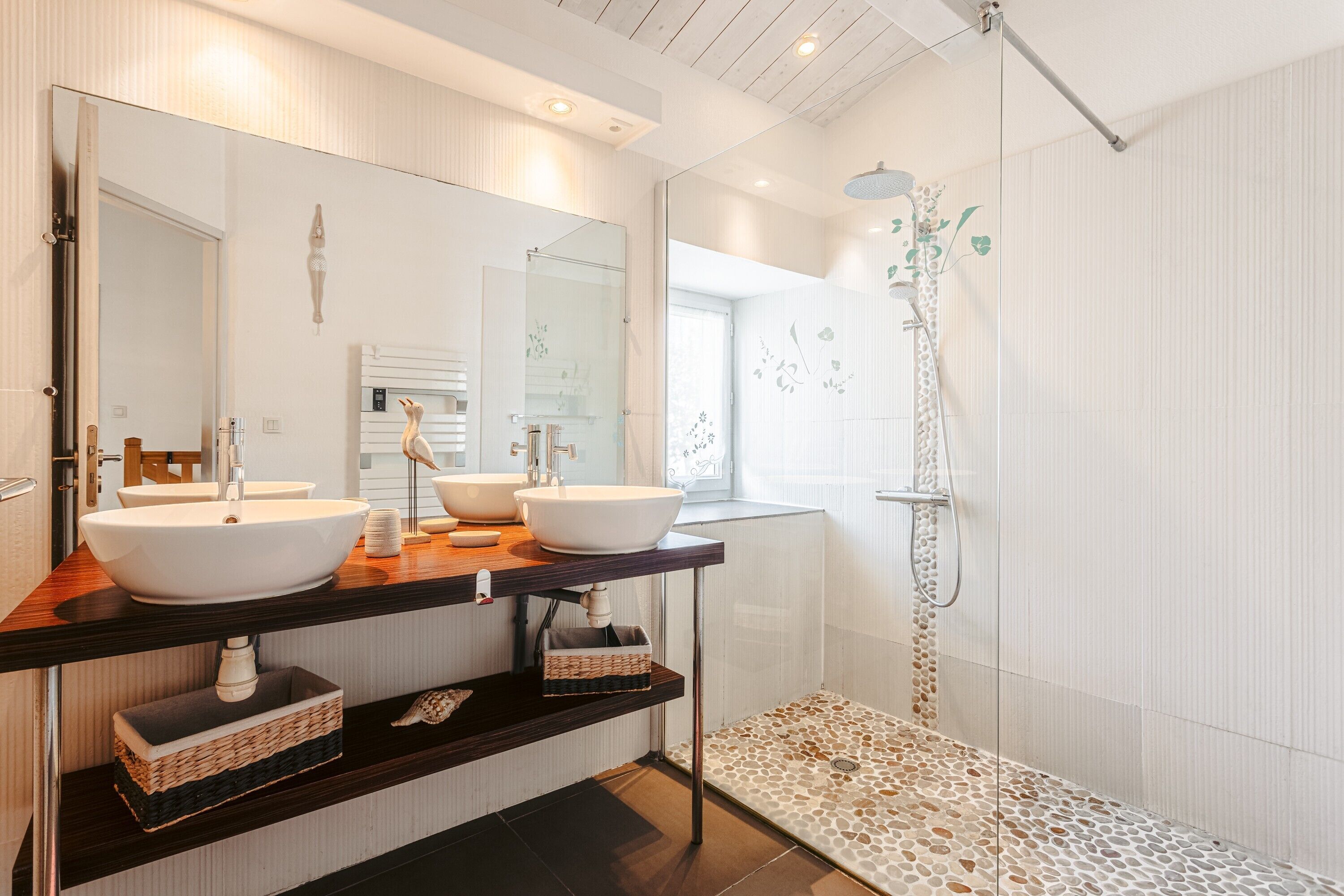 Shower, hair dryer