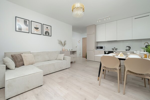 Apartment, 2 Bedrooms, Balcony | Living room - Apartment With Parking for 6 by Renters (Katowice)