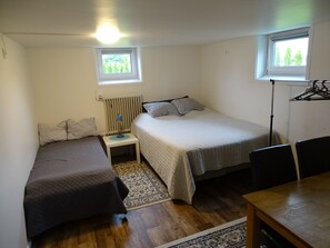 2 bedrooms, iron/ironing board, travel crib, WiFi