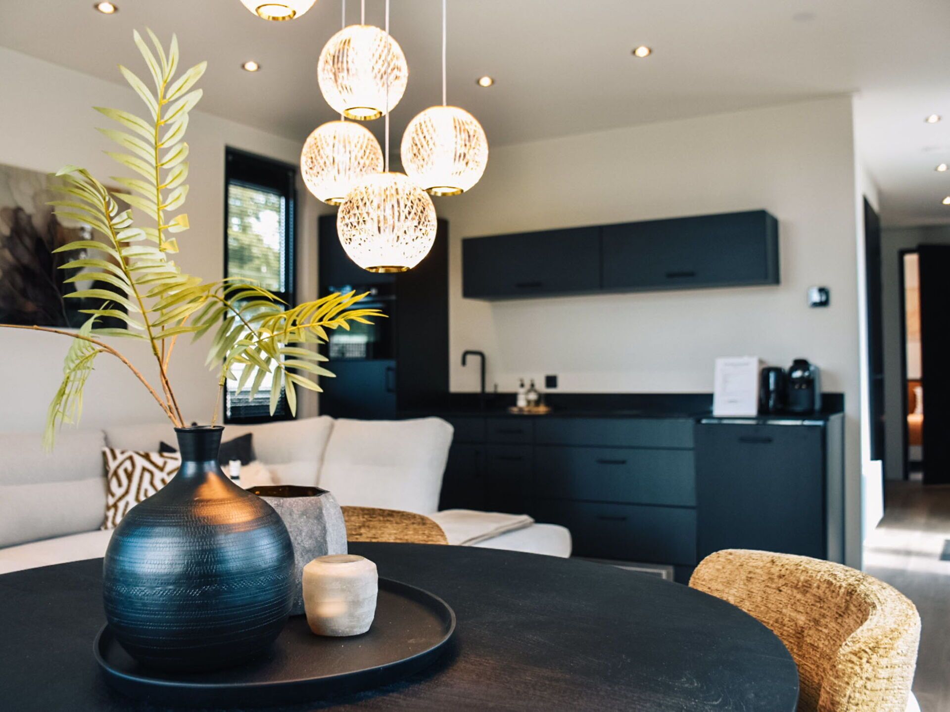 Table, Meubles, Propriété, Cabinetry, Confort, Plante, Éclairage, Design Intérieur, Salon, Bâtiment