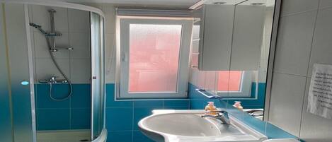 Shower, hair dryer