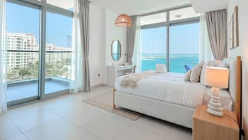 Appartement Deluxe, balcon, vue mer | 2 chambres, bureau, fer et planche Ă repasser, Wi-Fi gratuit