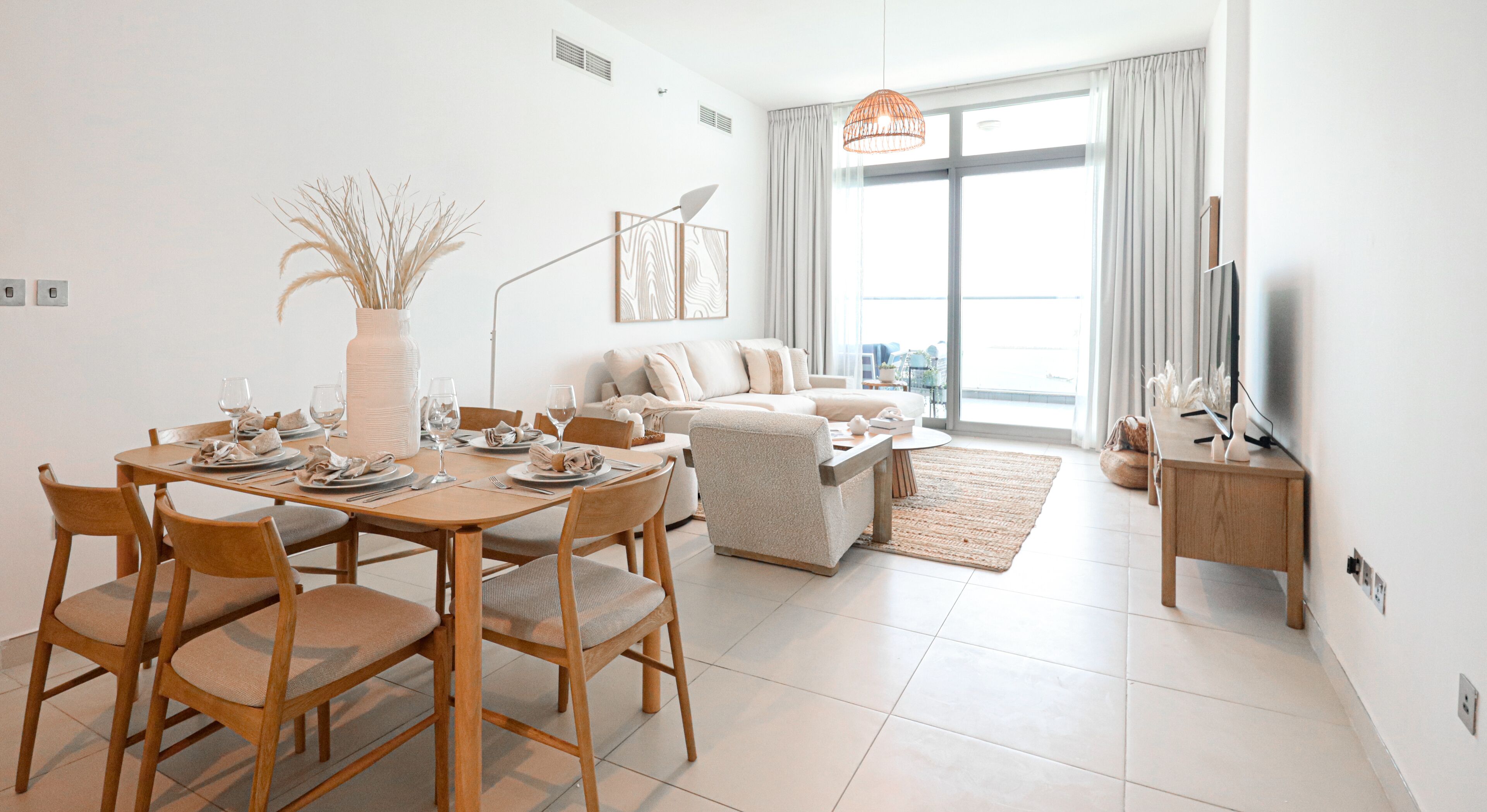 Deluxe Apartment, Balcony, Sea View | Living area