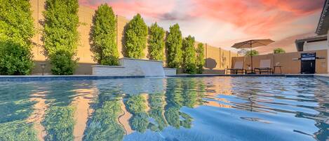A heated pool