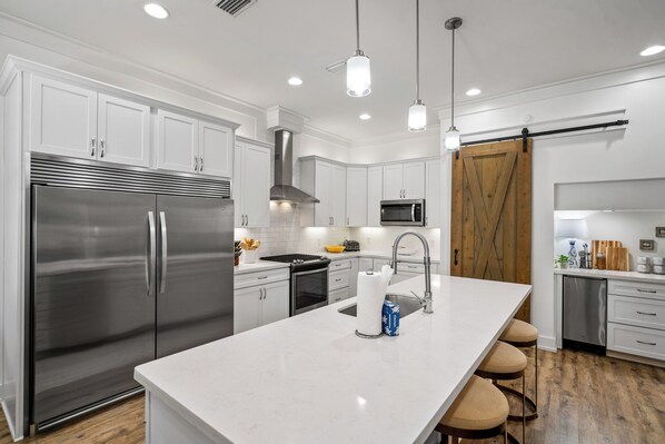 Fridge, microwave, oven, stovetop - Gone Coastal | Private Pool | 6-Seater Golf Cart | Arcade Games (Watersound)