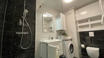 Shower, hair dryer