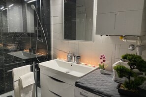 Shower, hair dryer