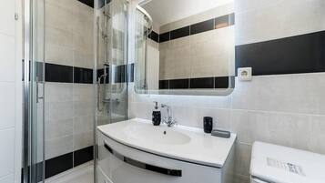 Shower, hair dryer
