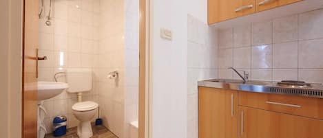 Douche, séchoir à cheveux