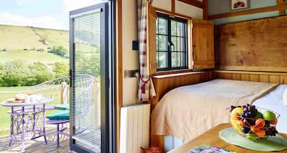 Flying Scotsman Shepherd's Hut with Hot Tub