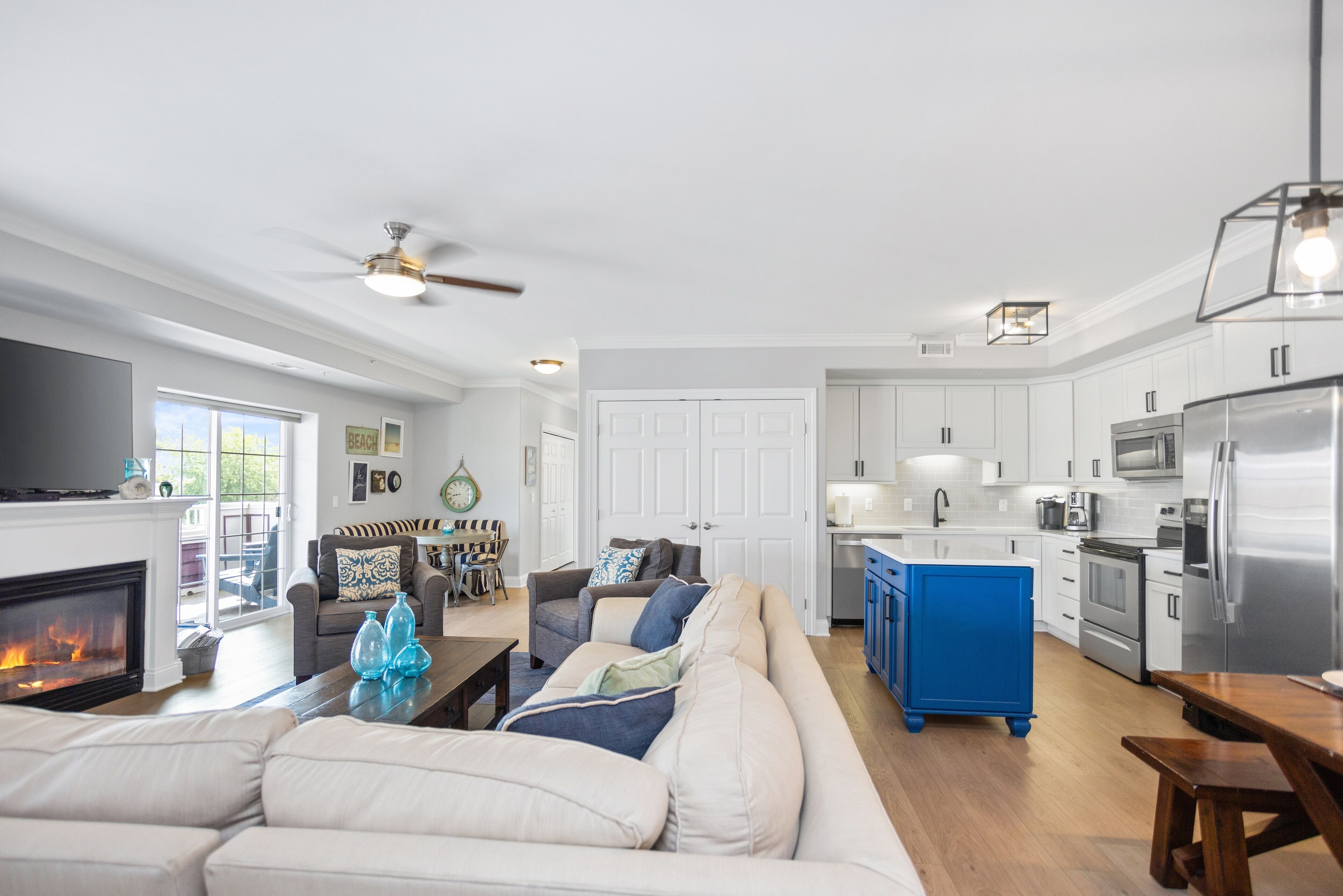 TV connectée, cheminée