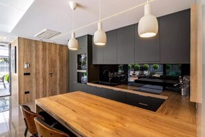 Fridge, microwave, oven, stovetop - Villa Omega - Four Bedroom Villa with Swimming Pool (Rab)