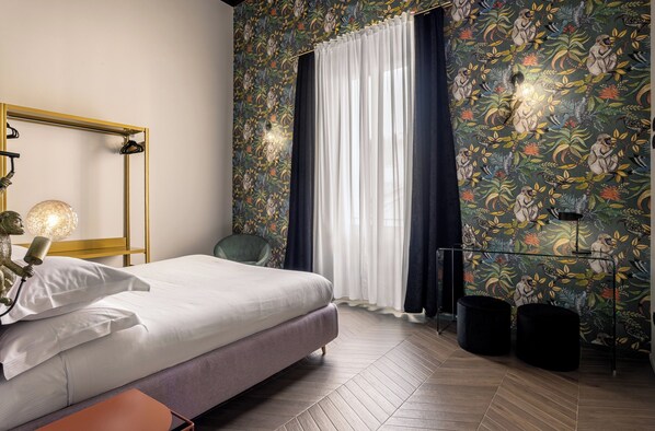 Classic Double Room | Premium bedding, down duvets, memory-foam beds, individually furnished - Residenza Madiba (Florence)