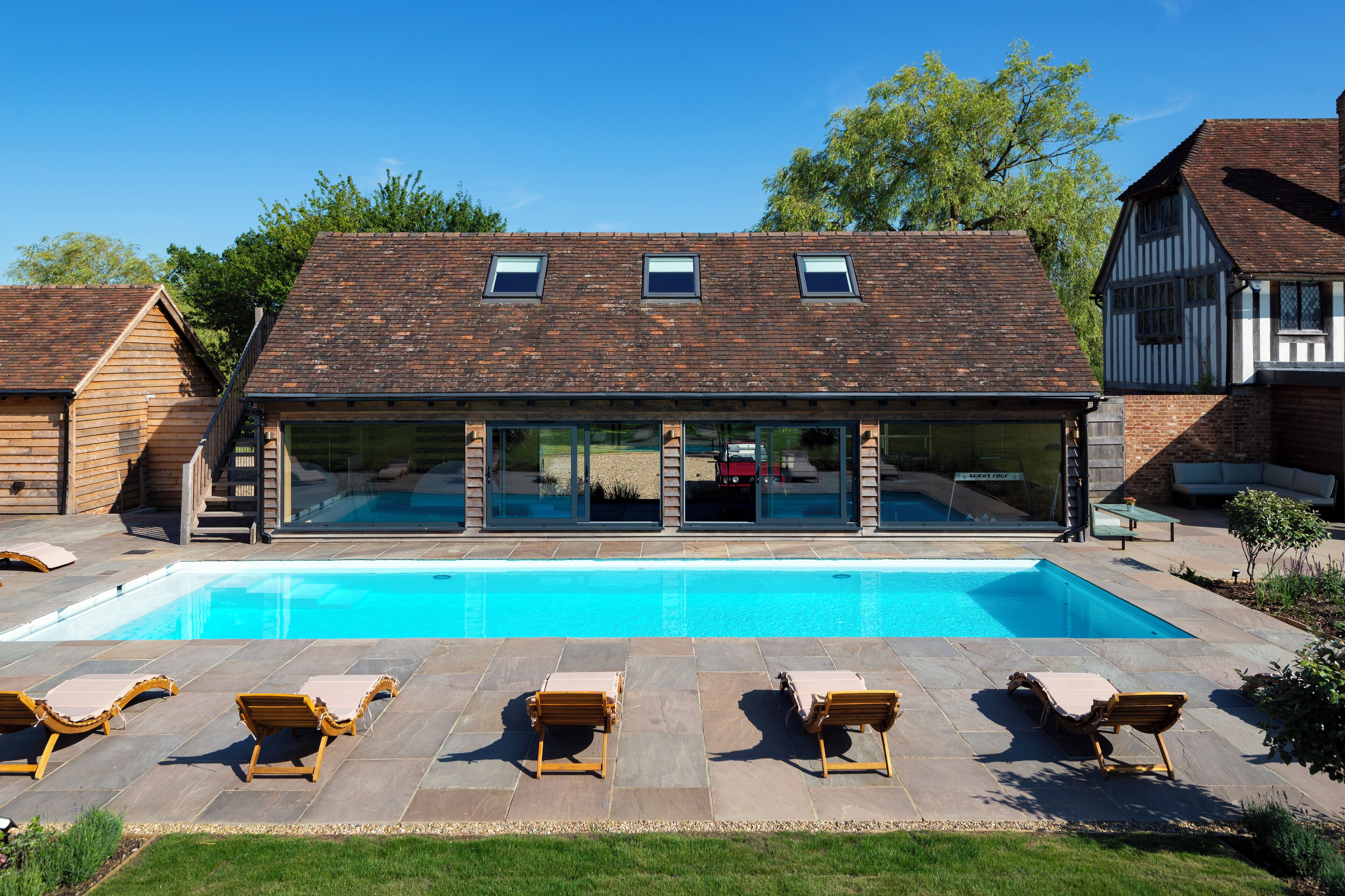 Piscine extérieure, piscine chauffée